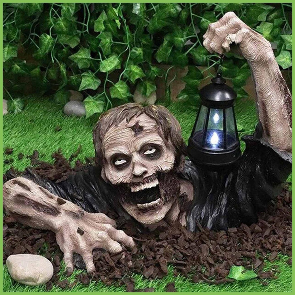 Tượng zombie Có Đèn led Trang Trí halloween
