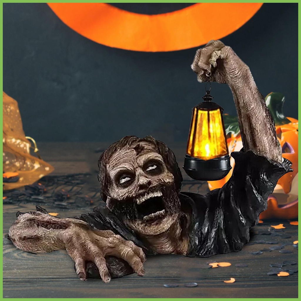Tượng zombie Có Đèn led Trang Trí halloween