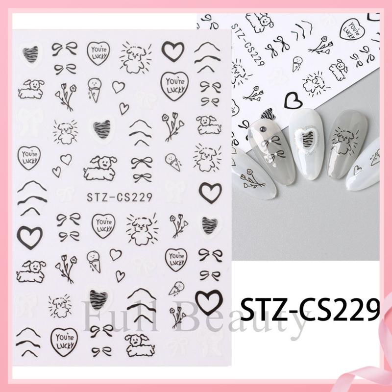 Mới Sticker Dán Móng Tay Họa Tiết Hoạt Hình graffiti Dễ Thương Bắt Mắt