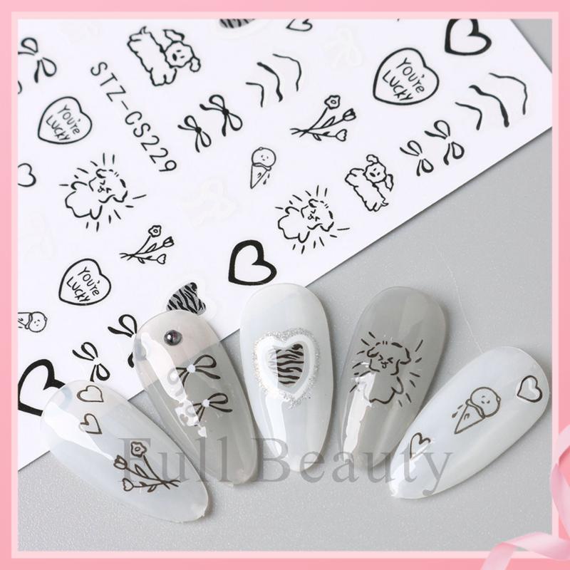 Mới Sticker Dán Móng Tay Họa Tiết Hoạt Hình graffiti Dễ Thương Bắt Mắt