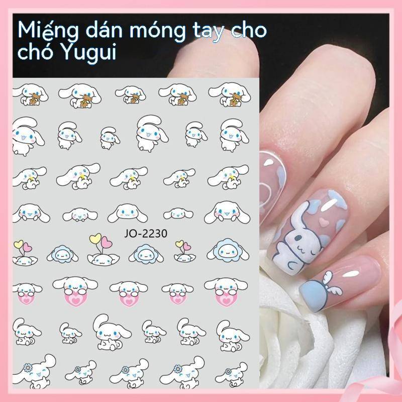 Dễ Thương Sticker Dán Móng Tay Hình Thỏ Gấu Kumamon Cún melody kuromi Đáng Yêu