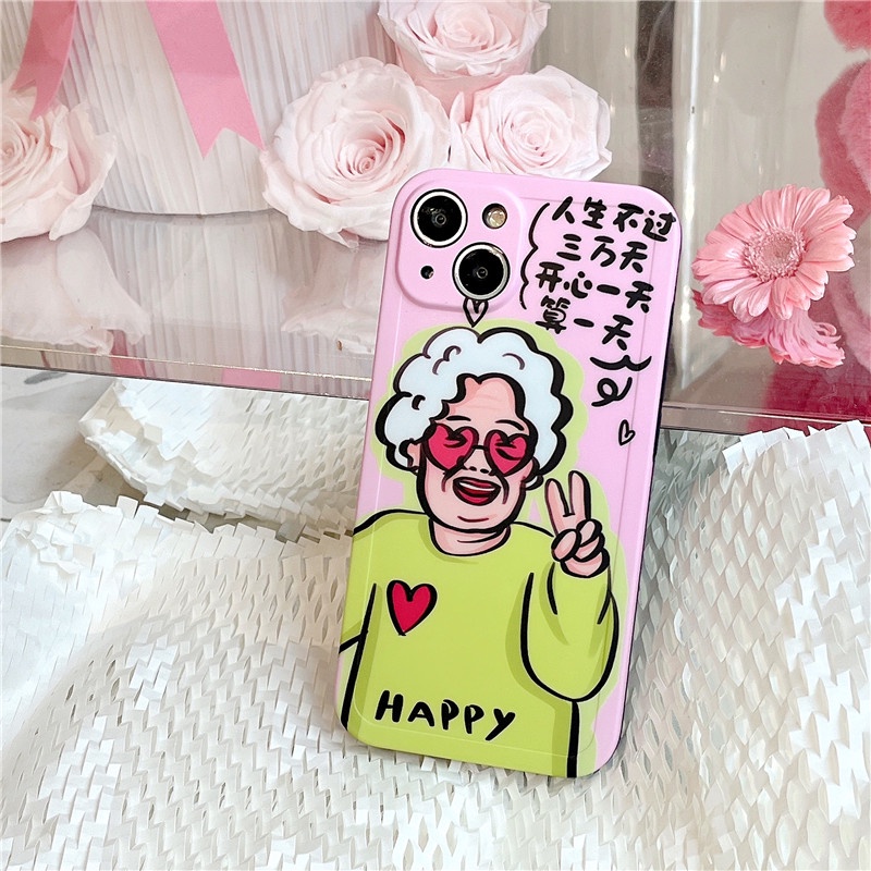 Hoạt Hình Ốp Điện Thoại Mềm Hình Ông Bà Và Bà Đáng Yêu Cho iphone14 14pro 14promax 13 13pro 13promax 12 12pro 12promax 11