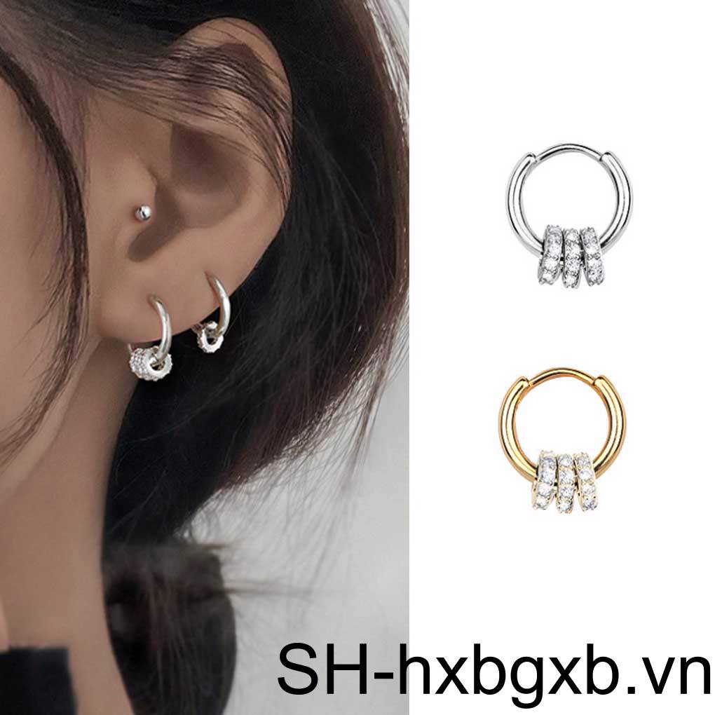 Set 2 Khuyên Tai Kim Loại Thanh Lịch Cho Nữ