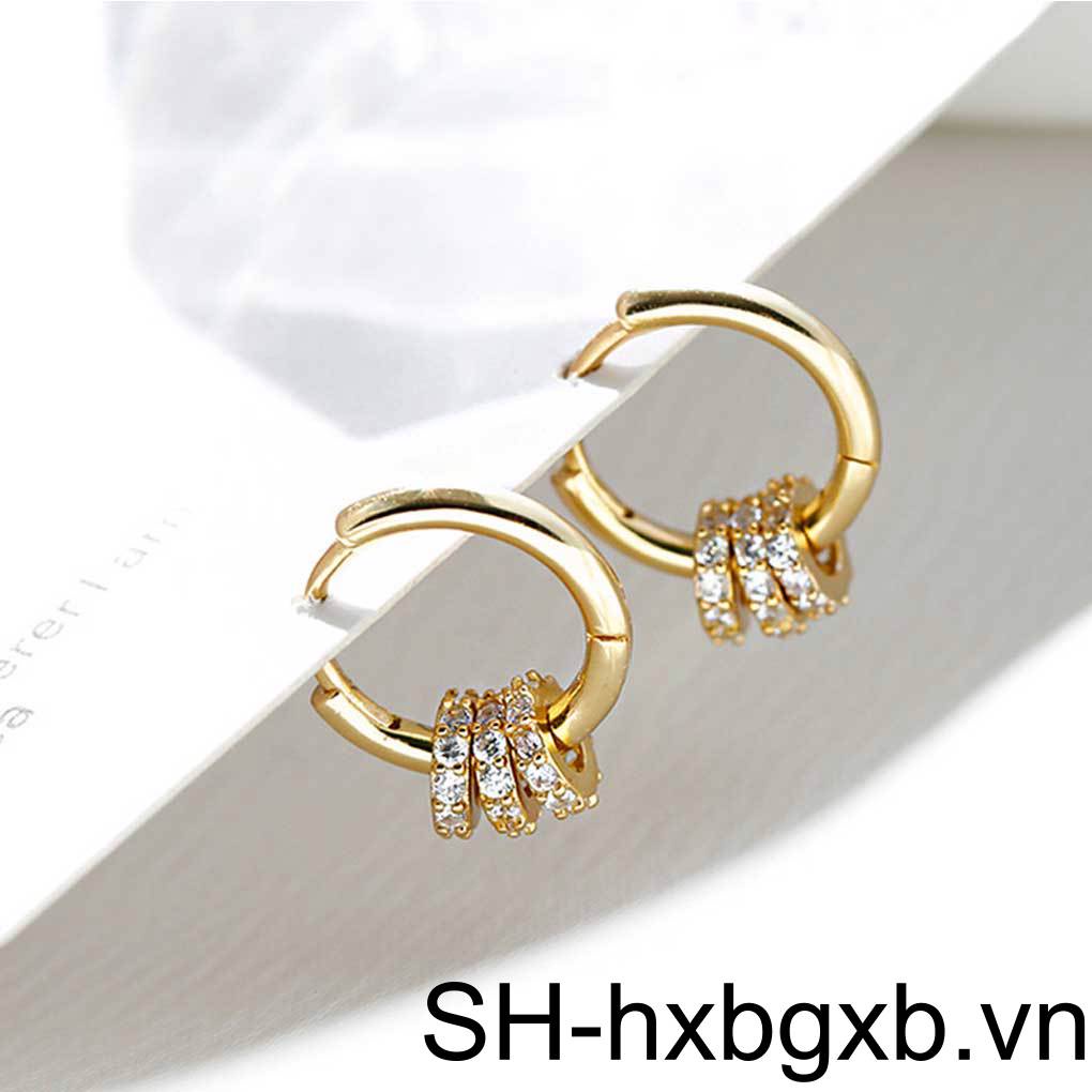Set 2 Khuyên Tai Kim Loại Thanh Lịch Cho Nữ