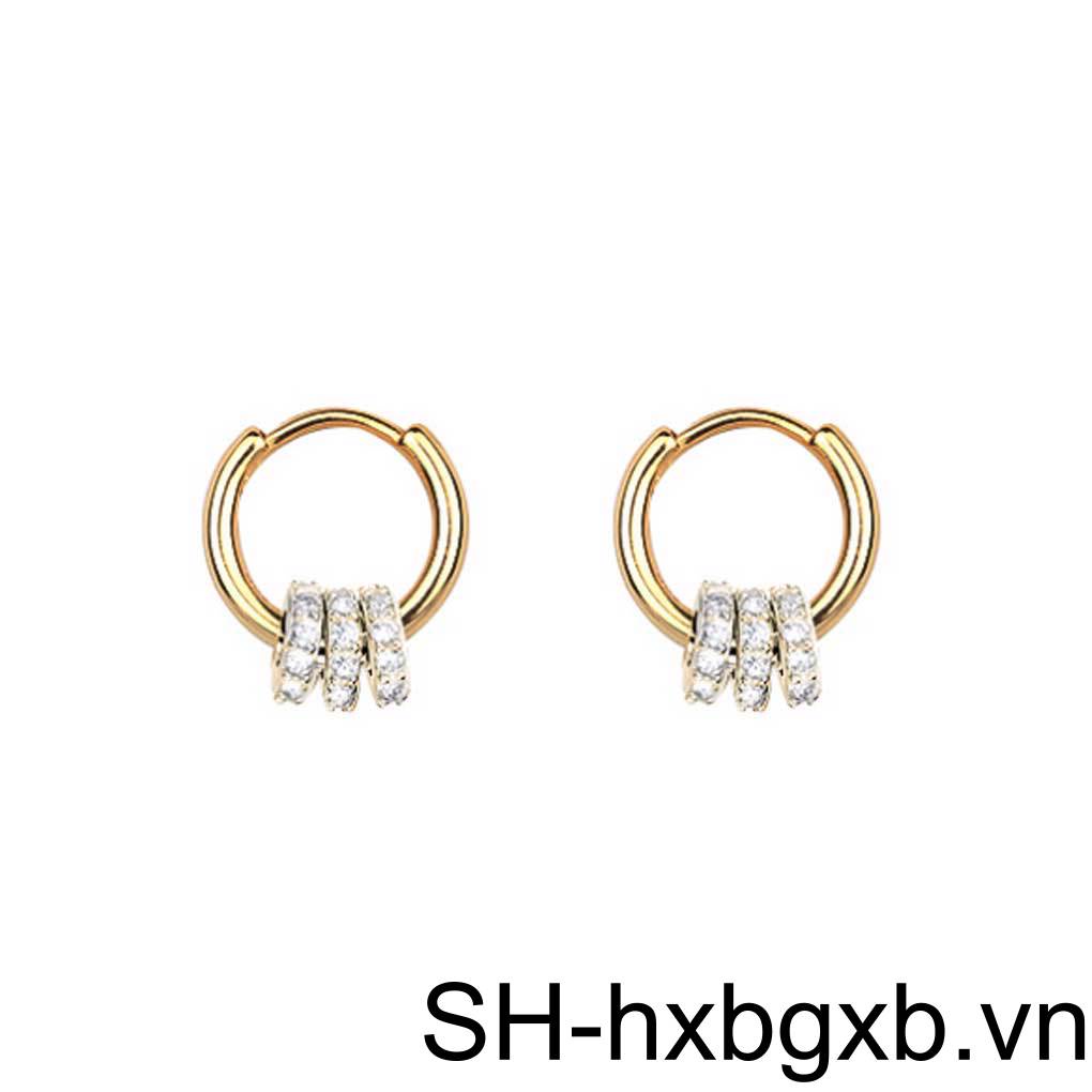 Set 2 Khuyên Tai Kim Loại Thanh Lịch Cho Nữ