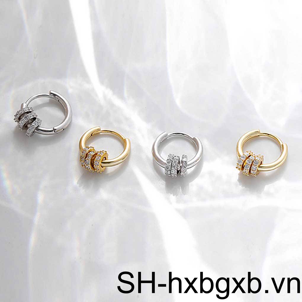Set 2 Khuyên Tai Kim Loại Thanh Lịch Cho Nữ