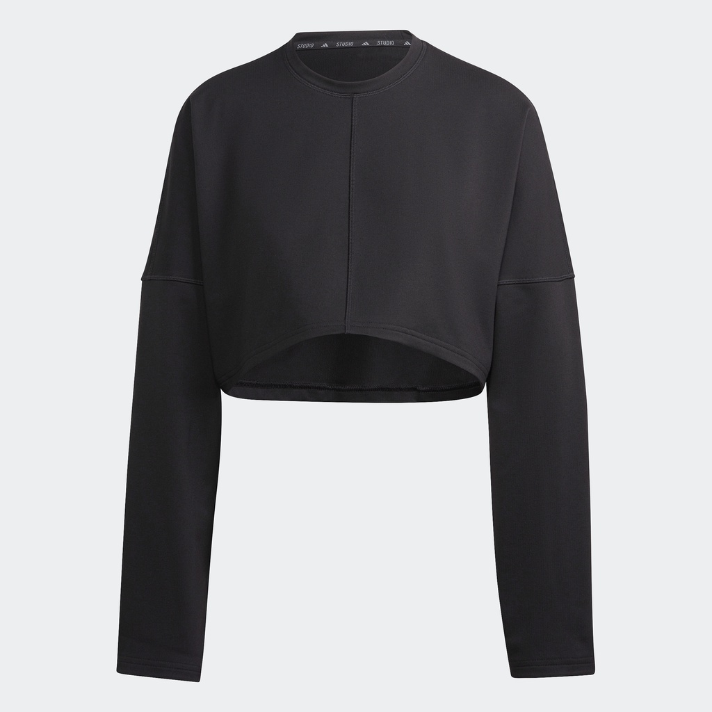 adidas Tập luyện Áo Sweatshirt Lửng Yoga Studio Nữ Đen HS8121