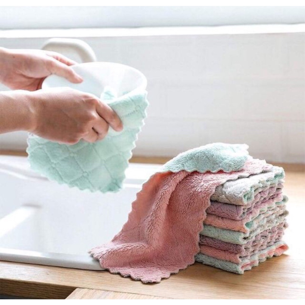 Khăn Lau Tay, Siêu Thấm Đa Năng 2 Mặt, Siêu Thấm Nước, Khăn Lau Nhà Bếp