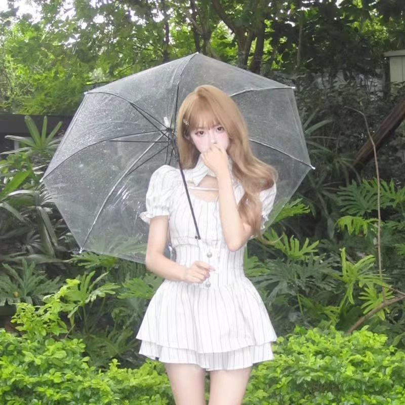 Bộ Tóc Giả Xoăn Dài Màu Xám / Nâu Sữa Phong Cách Thời Trang lolita