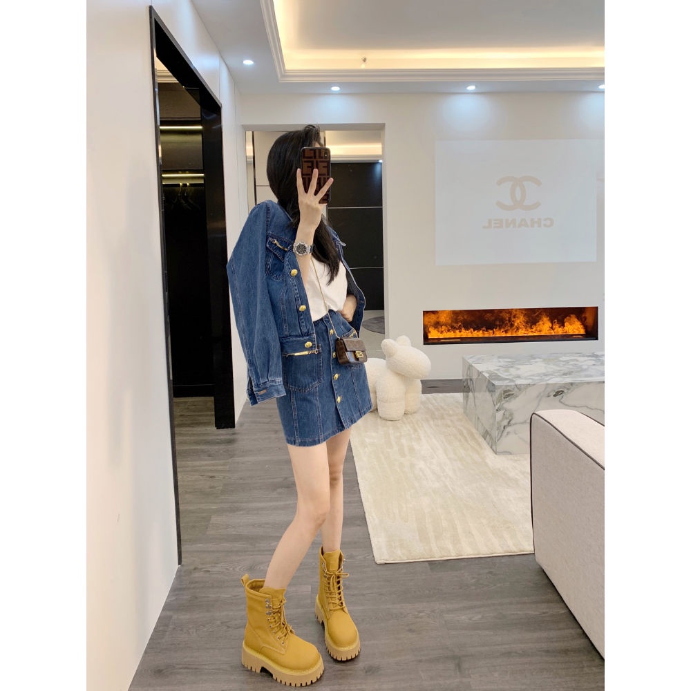 Set Áo Váy denim Thời Trang Mùa Thu 2023 Cho Nữ