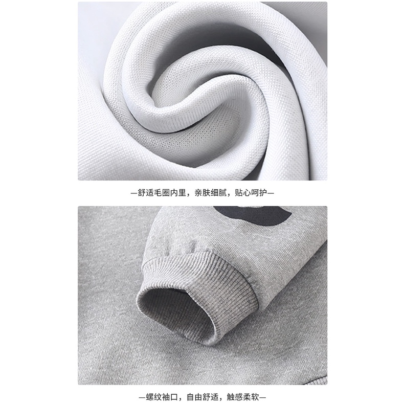 Áo nỉ cổ tròn trẻ em 80-150cm Thu đông Phong cách mới cho bé trai bé gái Áo thun dài tay trung nhỏ cho trẻ em Áo sơ mi đáy