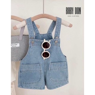 Yếm jean quần short cho bé gái