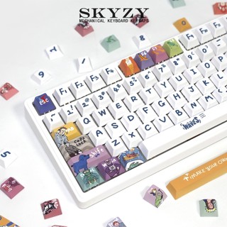 Sóng keycap cherry profile vải pbt dye sub bàn phím cơ keycap