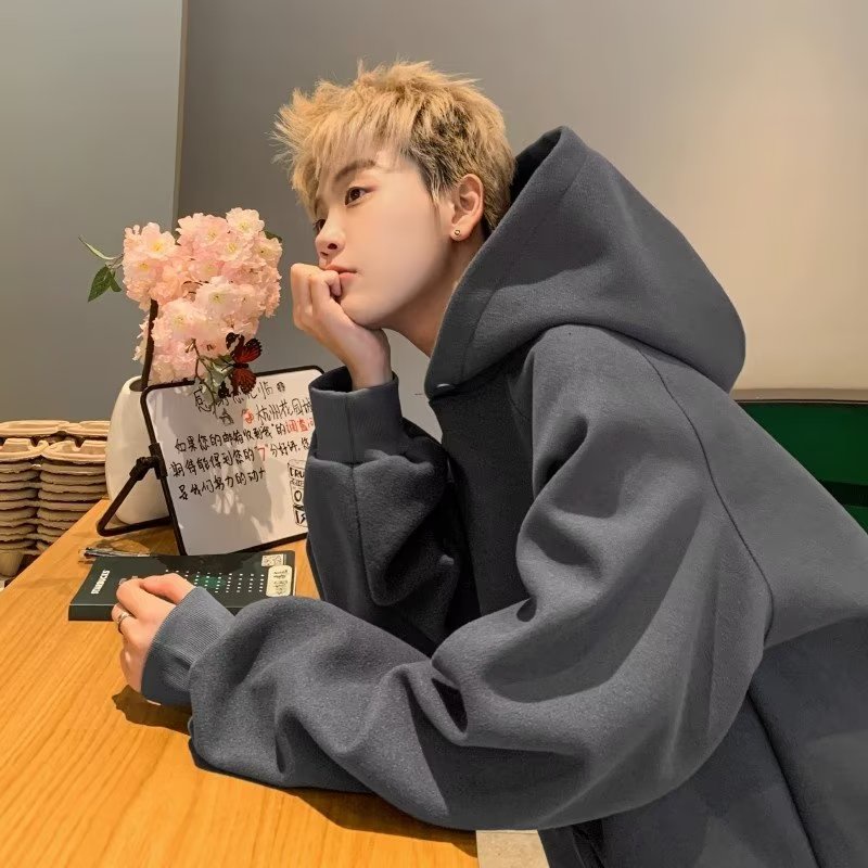 Áo hoodie Dáng Rộng Phong Cách retro Đường Phố Mỹ Thời Trang Xuân Thu Mới Cho Nam