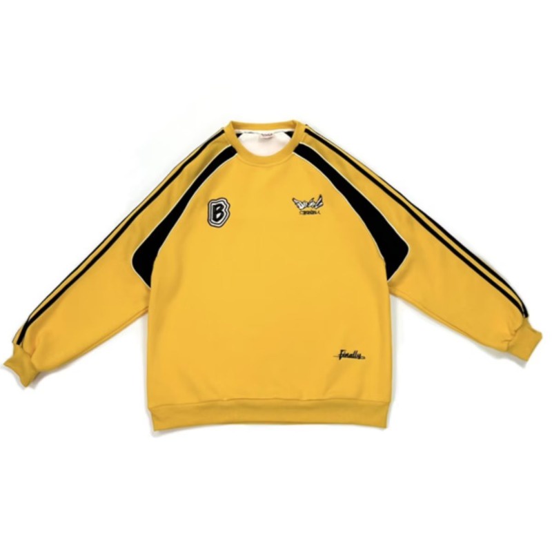 Áo Nỉ Nam Dài Tay Cổ Tròn Màu Sắc Tương Phản Thời Trang