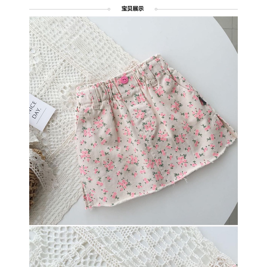 Chân Váy Hoa Nhỏ Dáng Chữ a Thời Trang Hàn Quốc Cho Bé Gái