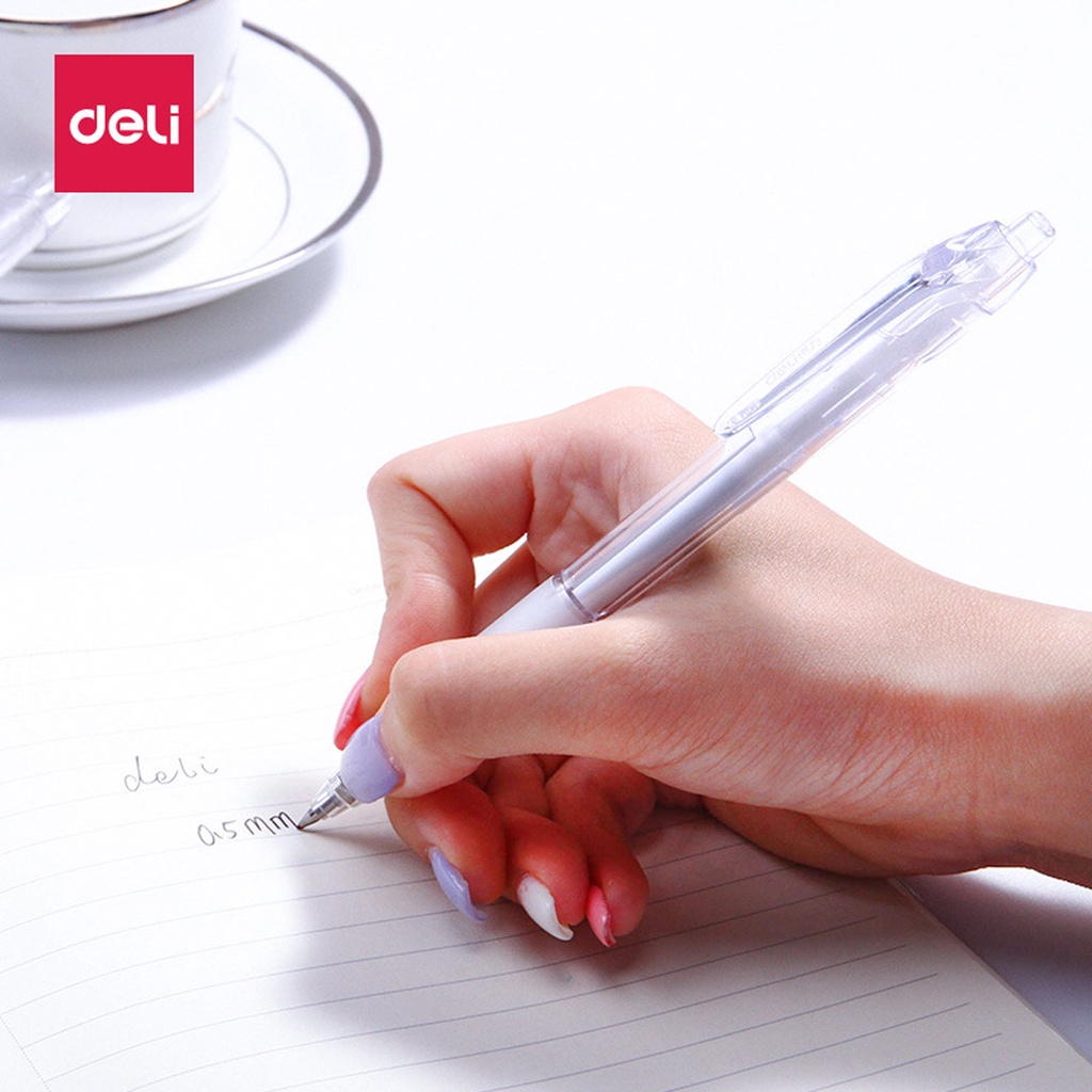 Bút Gel Bút Bi Nước Mực Màu Đen  Phù Hợp Viết Sổ Calligraphy Ngòi 0.5mm Dành Cho Văn Phòng Học Sinh 1Chiếc