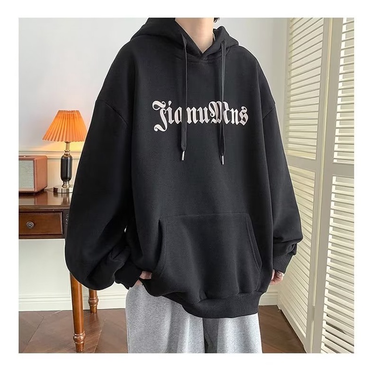 Áo hoodie Nam Xuân Thu Hiphop Oversize Vintage Cặp Đôi Mũ Trùm Đầu