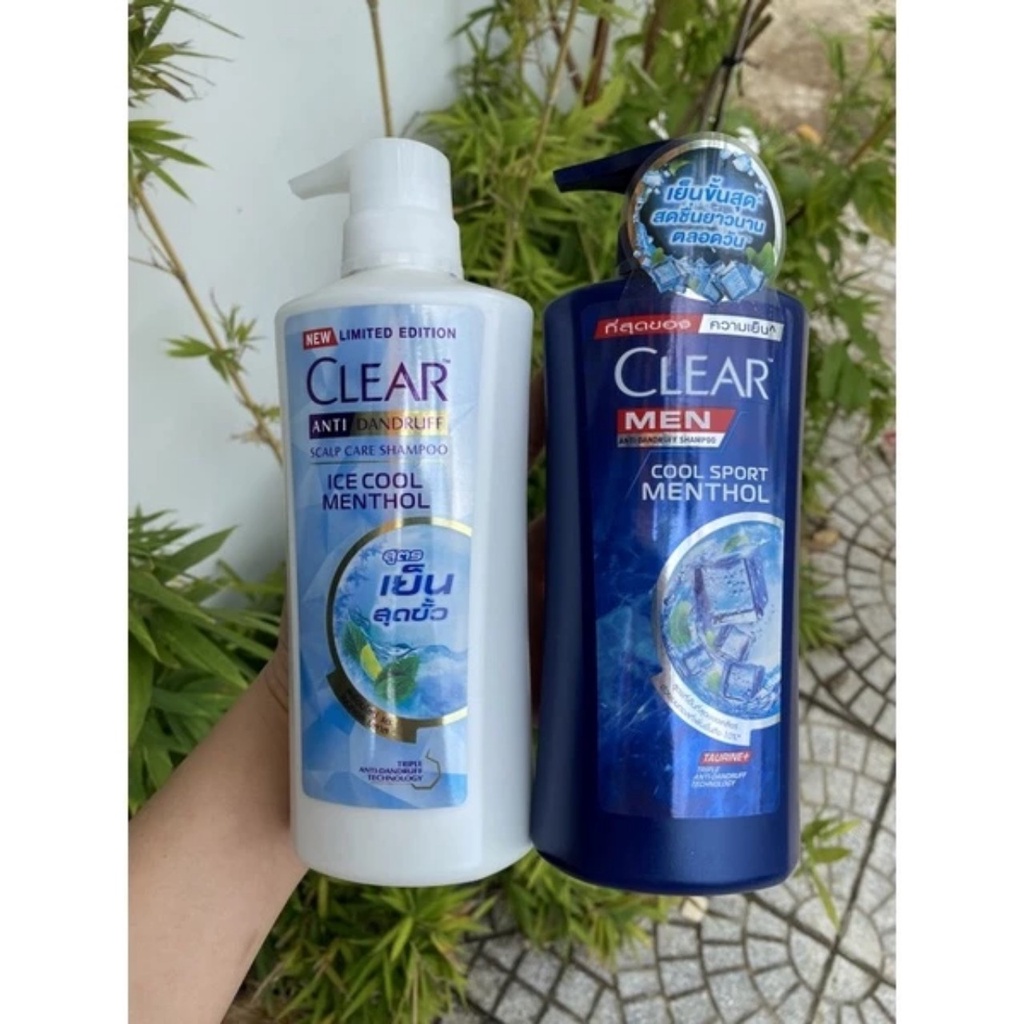 Dầu Gội Clear Men 450ML và Clear Bạc Hà 480 ML  - SẠCH SÂU, DẦU GỘI ĐẶC CHẾ CHO DA ĐẦU NAM GIỚI