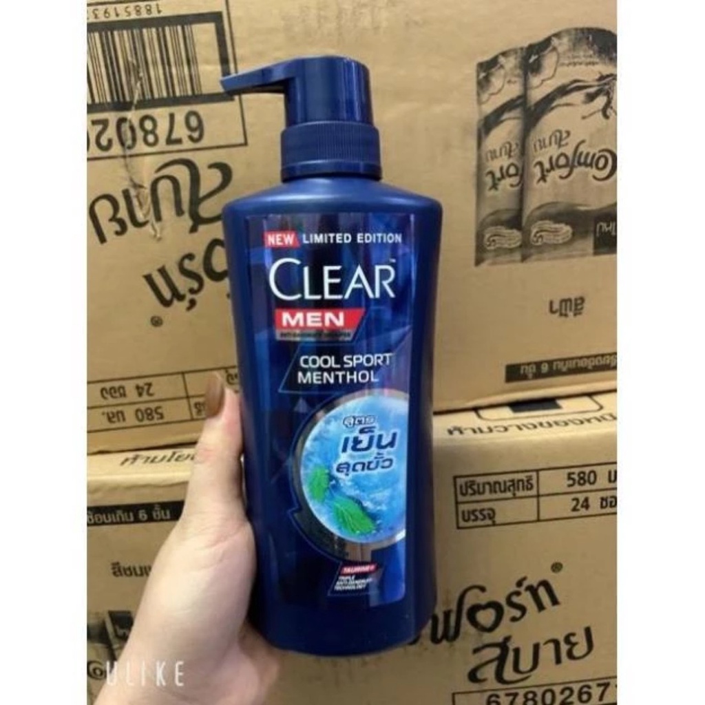 Dầu Gội Clear Men 450ML và Clear Bạc Hà 480 ML  - SẠCH SÂU, DẦU GỘI ĐẶC CHẾ CHO DA ĐẦU NAM GIỚI