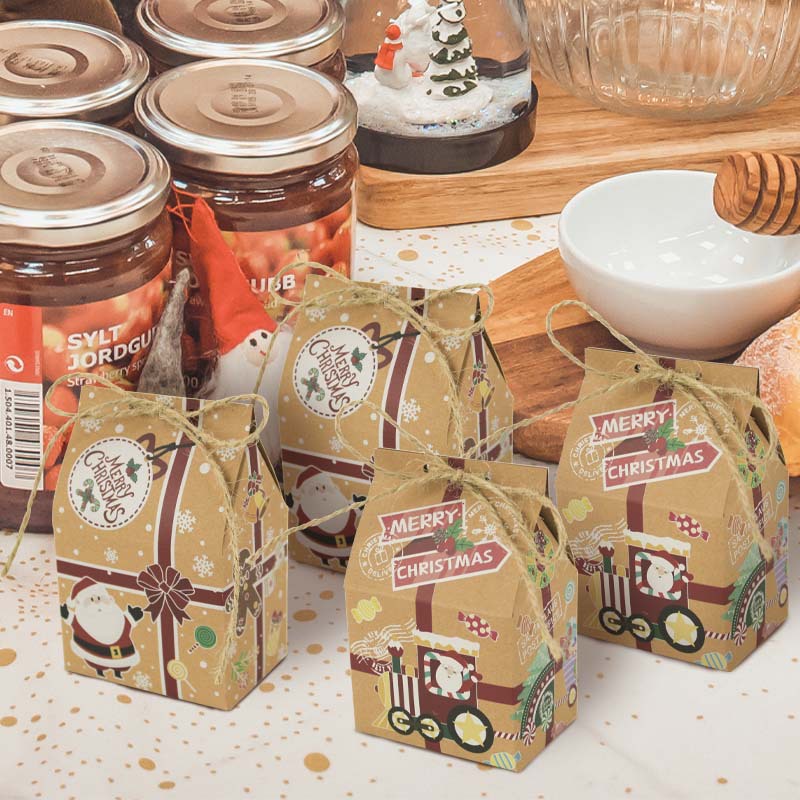 Túi Giấy kraft Đựng Quà Giáng Sinh / Bánh Kẹo In Họa Tiết Giáng Sinh Đẹp Mắt