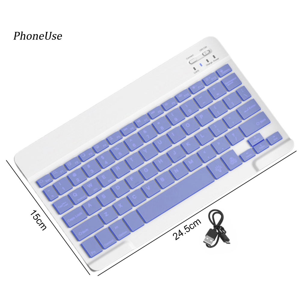 Pu Bàn Phím bluetooth Không Dây mini Siêu Mỏng Nhẹ Thoáng Khí Có Thể Sạc Lại 30 Phím