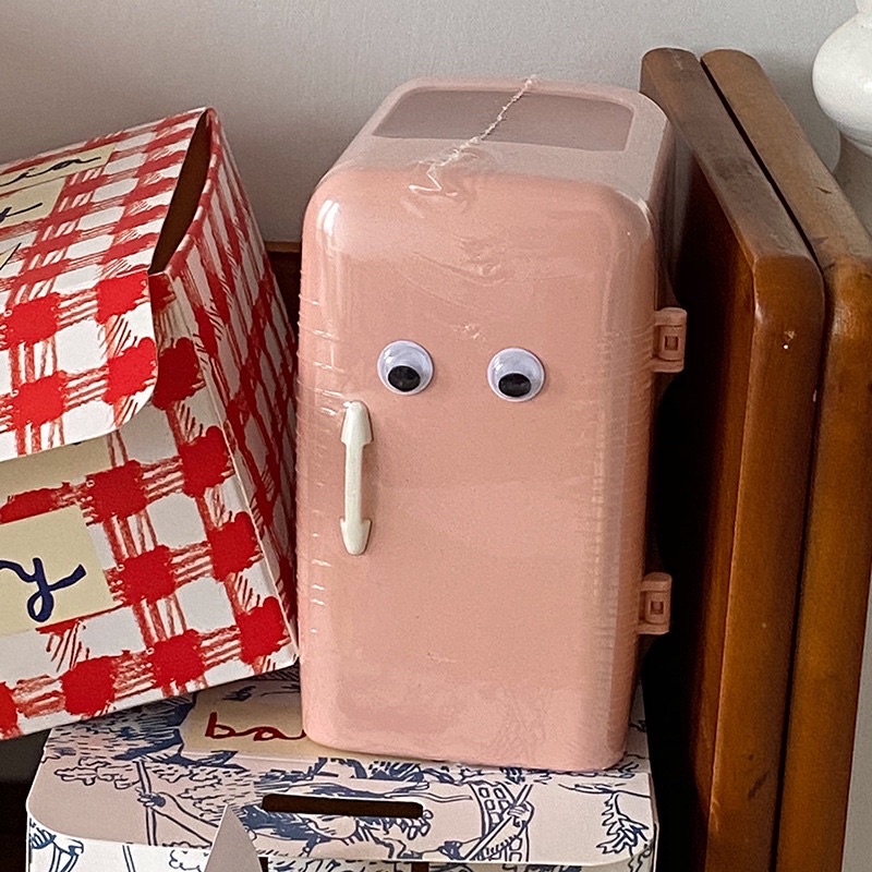 Hộp Đựng Bút Hình Tủ Lạnh mini Họa Tiết Hoạt Hình Dễ Thương