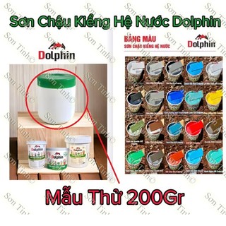 Sơn Chậu Kiểng Mẫu Thử 200Gr Hệ Nước Dolphin ( Nhanh Khô, Bền Màu, Láng Mịn, Đẹp )