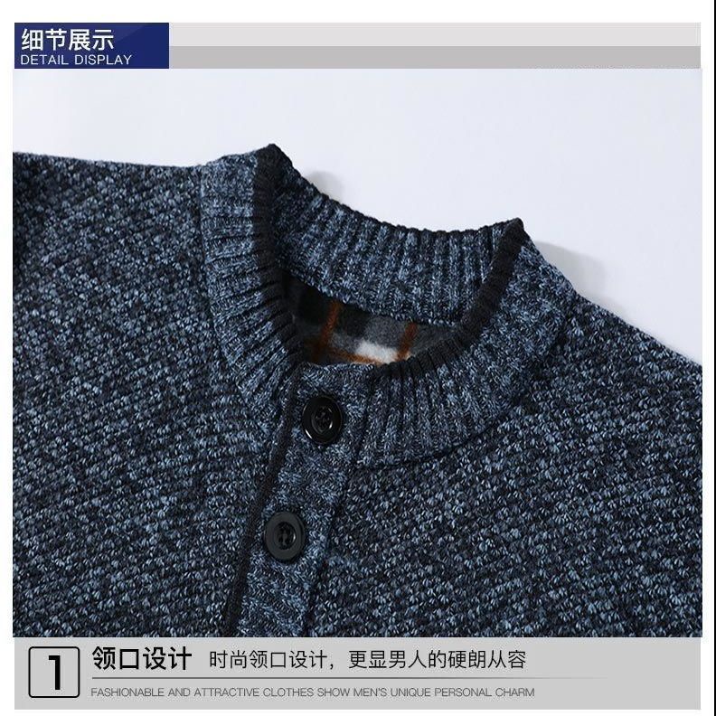 Áo sweater Tay Dài Cổ Tròn Màu Sắc Đơn Giản Cho Đàn Ông Trung Niên