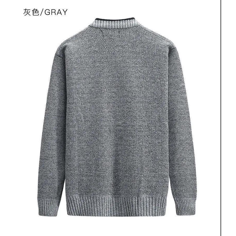 Áo sweater Tay Dài Cổ Tròn Màu Sắc Đơn Giản Cho Đàn Ông Trung Niên