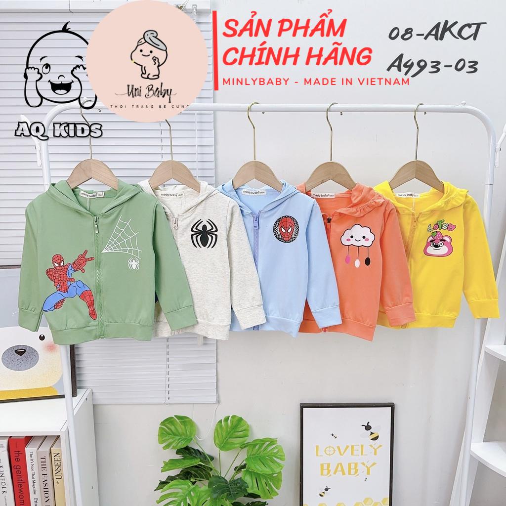Áo Khoác Người Nhện Cho Bé Size Đại Vải Cotton 100% Hàng Chính Hãng Minlybaby - Unibaby - AKCT