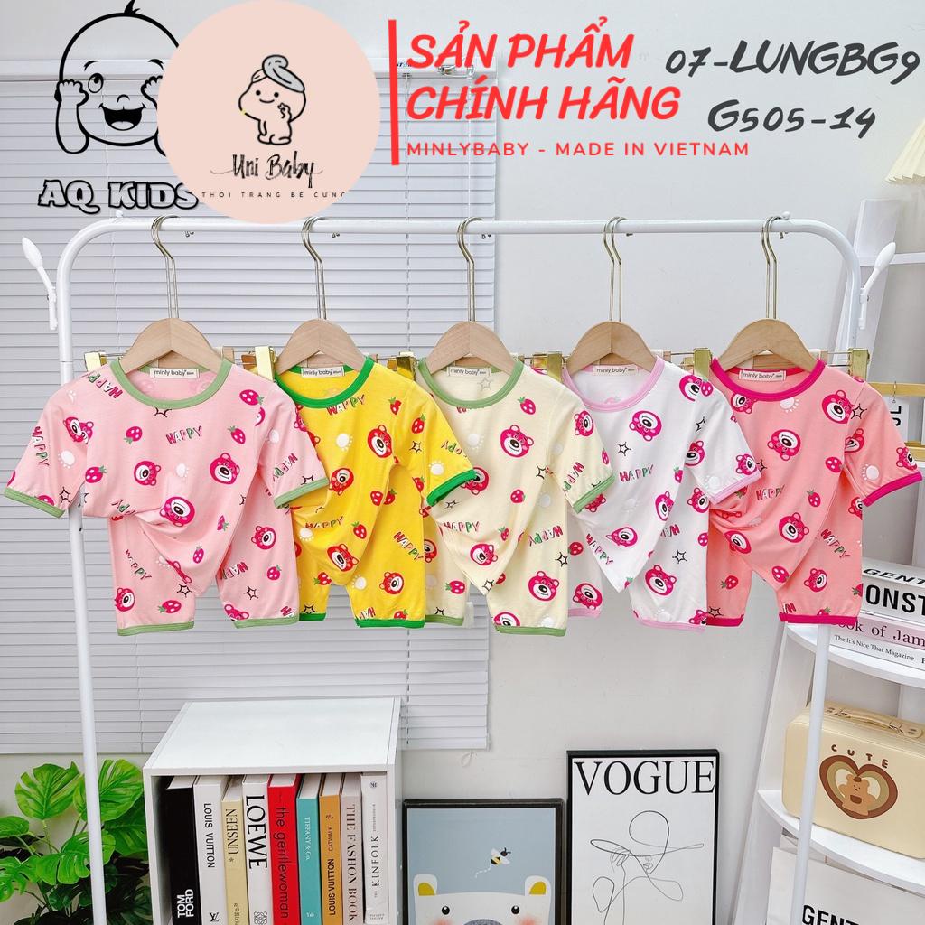 Đồ bộ thun lạnh bé gái size đại quần lửng + áo tay lỡ hàng chính hãng Minlybaby - Unibaby - G505