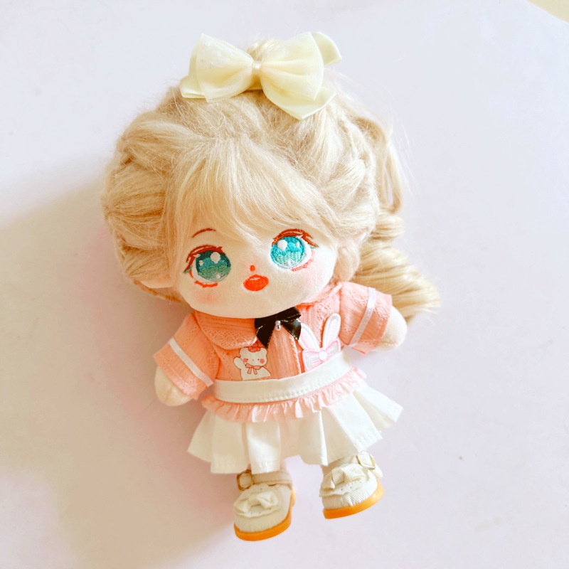 Búp Bê Nhồi Bông cotton 20cm Mặc Váy Đồng Phục Dễ Thương