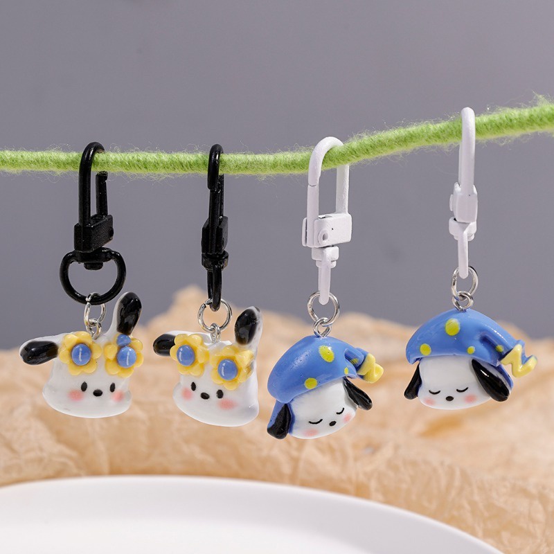 Móc Khóa mini pa cha dog / Móc Khóa Hình Chú Chó Hoạt Hình Đang Ngủ / Chìa Khóa Đơn Giản Sáng Tạo Tự Làm Dành Cho Cặp Đôi