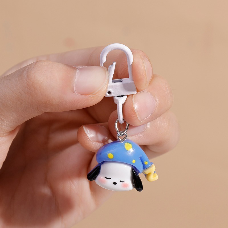 Móc Khóa mini pa cha dog / Móc Khóa Hình Chú Chó Hoạt Hình Đang Ngủ / Chìa Khóa Đơn Giản Sáng Tạo Tự Làm Dành Cho Cặp Đôi