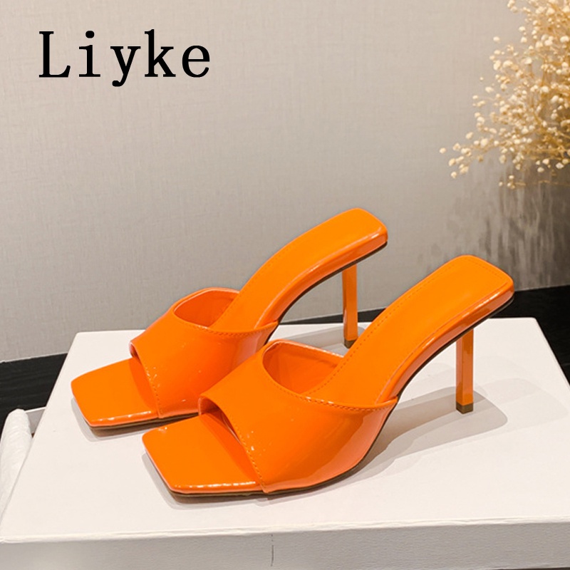 Liyke Dép Cao Gót Mũi Vuông Phong Cách Đường Phố Gợi Cảm Cho Nữ