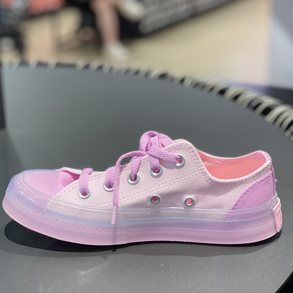 Converse Giày Thể Thao Cổ Thấp Chất Liệu canvas Màu Hồng Cho Nữ a02311c