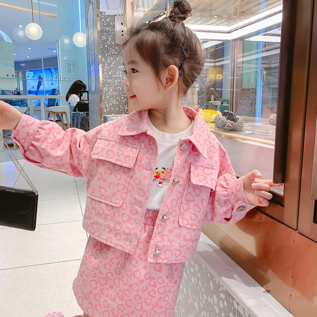 Set Áo Khoác Và Chân Váy Ngắn Phong Cách Hàn Quốc Thời Trang Mùa Thu Mới Cho Mẹ Và Bé