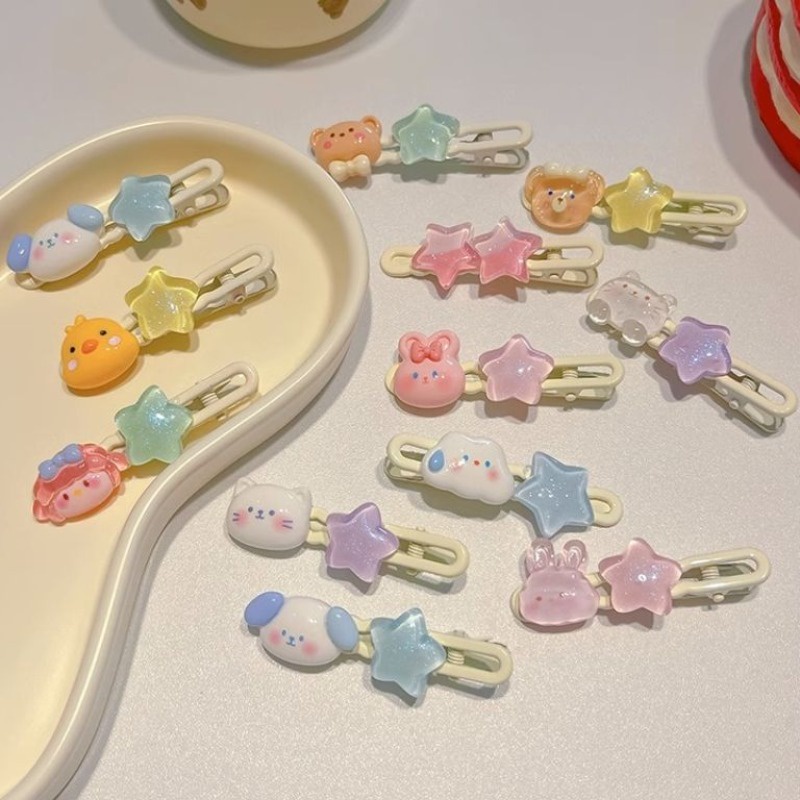 Set 2 Kẹp Tóc Hoạt Hình Dễ Thương Cho Nữ 2023