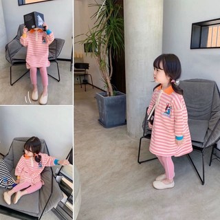 Đầm from rộng Polo Sọc Cho Bé