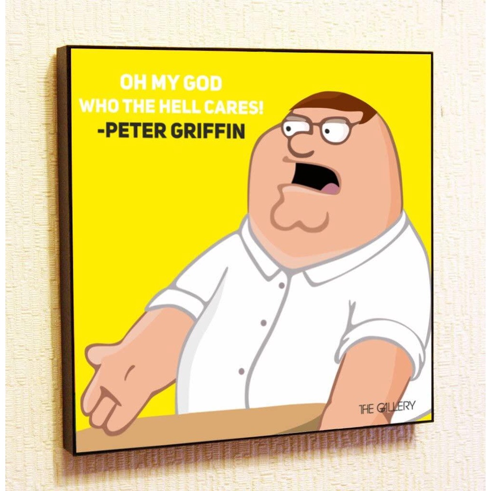 Peter Griffin Trích Dẫn Động Lực Dán Tường Đề Can Nghệ Thuật Pop Chân Dung Đóng Khung Tranh Nổi Tiến