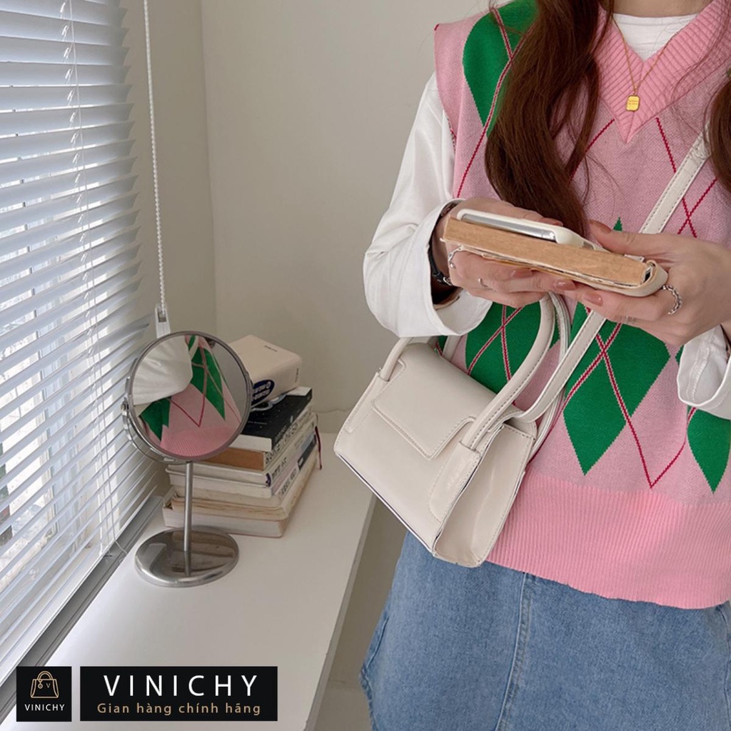 Túi xách nữ đeo chéo, đeo vai, đi chơi, đi học VINICHY size 18cm HA373