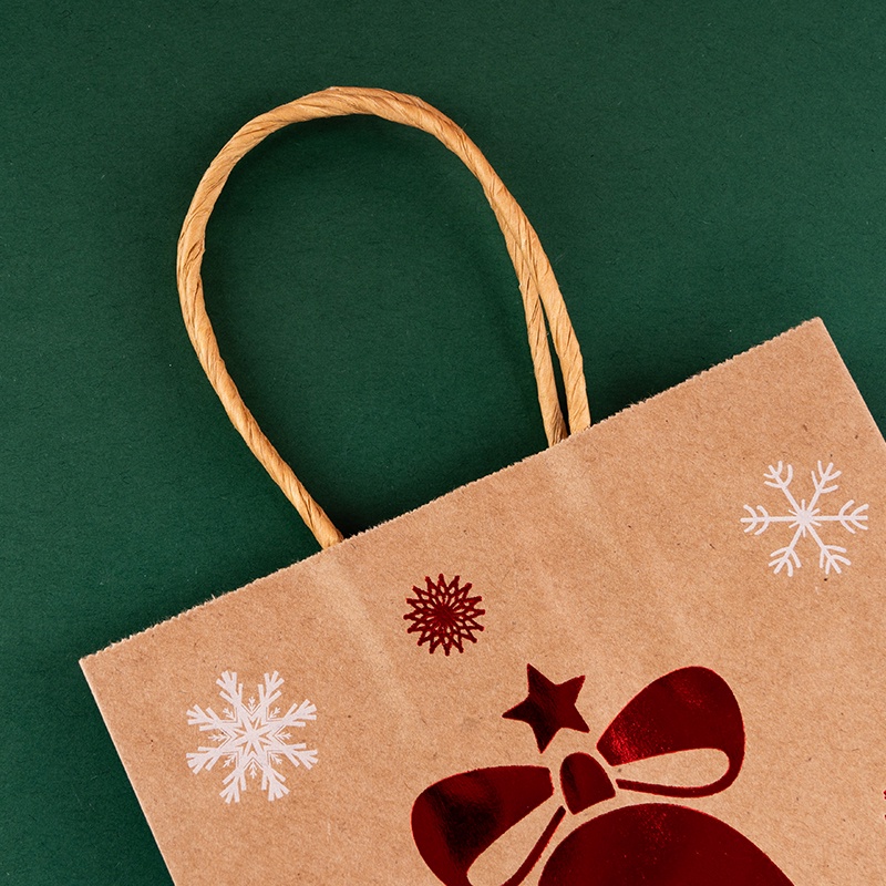 Túi Giấy kraft Đựng Quà / Kẹo / Đồ Ăn Vặt Hình Ông Già Noel / Người Tuyết / Cây Thông Giáng Sinh