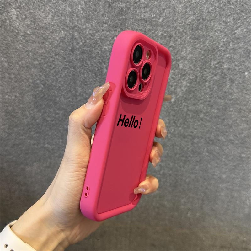 Ốp Điện Thoại Mềm Chống Rơi Hình Chữ hello Cho Iphone 14promax 13 13promax 12 11 7 / 8plus xsmax 11promax