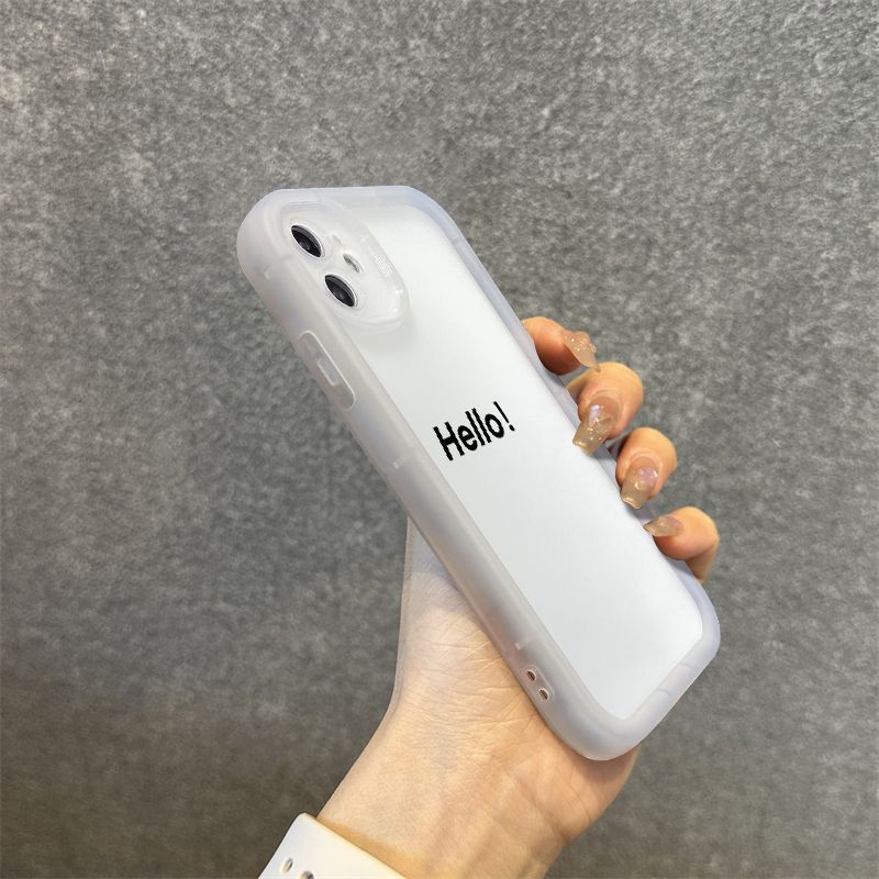 Ốp Điện Thoại Mềm Chống Rơi Hình Chữ hello Cho Iphone 14promax 13 13promax 12 11 7 / 8plus xsmax 11promax