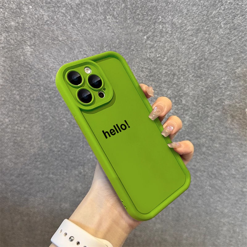 Ốp Điện Thoại Mềm Chống Rơi Hình Chữ hello Cho Iphone 14promax 13 13promax 12 11 7 / 8plus xsmax 11promax