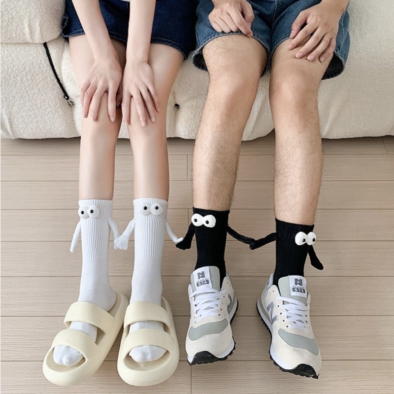 Đôi Vớ cotton Xỏ Ngón Từ Tính in Hình Bàn Tay 3d Sáng Tạo