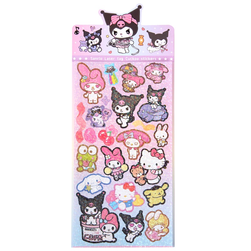 1 Sticker Dán Trang Trí Điện Thoại, Sổ Tay Hình sanrio kitty cinnamoroll kuromi