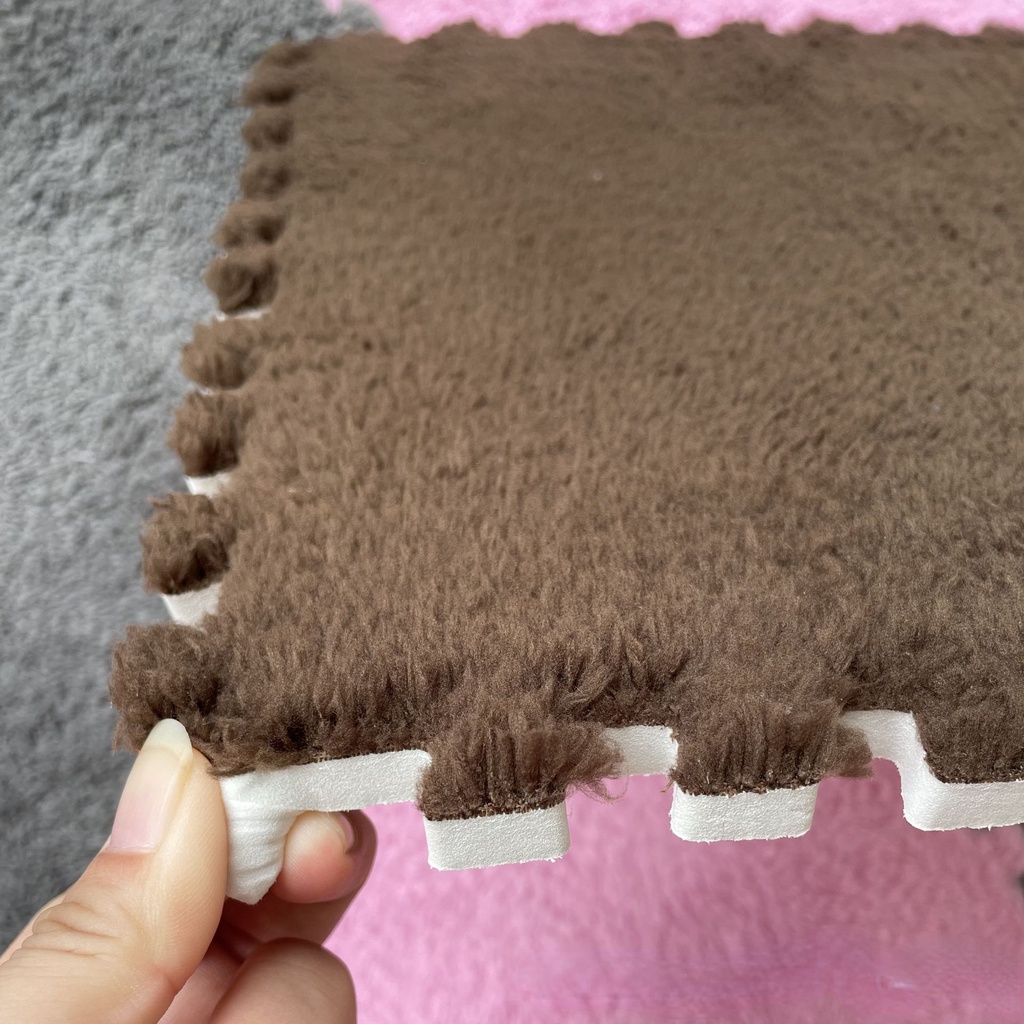 Tấm Thảm Trải Sàn Bằng Xốp 4 Mảnh Màu Trơn Cho Bé