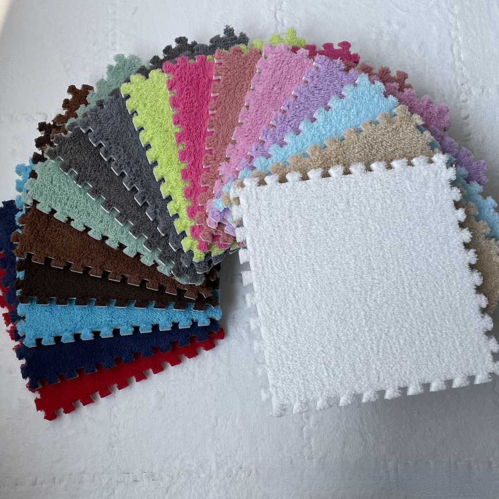 Tấm Thảm Trải Sàn Bằng Xốp 4 Mảnh Màu Trơn Cho Bé